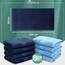 NatureMark 8 Handtücher Set - 100% Baumwolle - Saugfähige und langlebige Handtücher, Größe 50×100 cm, Hellblau/Navy