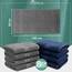 NatureMark 8 Handtücher Set - 100% Baumwolle - Saugfähige und langlebige Handtücher, Größe 50×100 cm, Navy/Anthrazit