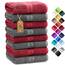 NatureMark 8er Pack Handtücher, 100% Baumwolle, 50 x 100 cm, Handtuch Set Anthrazit/Bordeaux
