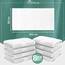 NatureMark 8 Handtücher Set - 100% Baumwolle - Saugfähige und langlebige Handtücher, Größe 50×100 cm, Weiß