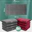 NatureMark 8er Pack Handtücher, 100% Baumwolle, 50 x 100 cm, Handtuch Set Anthrazit/Bordeaux