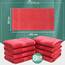 NatureMark NM-HT0864 Frottier Handtücher, 8-er Pack, 50 x 100 cm, 100% Baumwolle, Rot