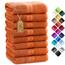 NatureMark 8 Handtücher Set - 100% Baumwolle - Saugfähige und langlebige Handtücher, Größe 50×100 cm, Terrakotta