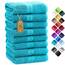 NatureMark 8 Handtücher Set - 100% Baumwolle - Saugfähige und langlebige Handtücher, Größe 50×100 cm, Türkis