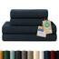 Blumtal Premium Frottier Handtücher Set 4 teilig 100% Baumwolle - Oeko-TEX zertifiziertes Badetuch 2X (70x140 cm) + Towel 2X (50x100 cm) - saugstarkes Frottiertücher Set - Handtücher Blau Dunkel