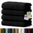 Blumtal Premium Frottier Handtücher Set 4 teilig 100% Baumwolle - Oeko-TEX zertifizierte Badetücher 70x140 cm (4X) - saugstarke Handtücher waschbar 60 °C - Duschhandtuch 70x140 Schwarz