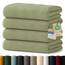 Blumtal Premium Frottier Handtücher Set 4 teilig 100% Baumwolle - Oeko-TEX zertifizierte Badetücher 70x140 cm (4X) - saugstarke Handtücher waschbar bei 60 °C - Handtuch Grün Pastel