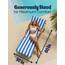 Utopia Towels - Große Strandtücher Cabana-Streifen (76 x 152 cm) - 100% gesponnene Baumwolle, weich und saugfähige Handtücher (4er-Pack, Blau)