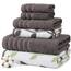 Amrapur Pacific Coast Textiles Handtuch, garngefärbt, Bio-Reben, Aschgrau, 6 Stück