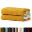 Blumtal Premium Frottier Handtücher Set 2 teilig 100% Baumwolle - Oeko-TEX zertifiziertes Towel 2X (50x100 cm) - Ultra saugstarkes Frottier Handtücher Set waschbar °60 - Towel - Handtuch Gelb