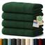 Blumtal Premium Frottier Handtücher Set 4 teilig 100% Baumwolle - Oeko-TEX zertifizierte Badetücher 70x140 cm (4X) - saugstarke Handtücher waschbar 60 °C - Duschhandtuch 70x140 Dunkelgrün