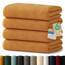 Blumtal Premium Frottier Handtücher Set 4 teilig 100% Baumwolle - Oeko-TEX zertifizierte Badetücher 70x140 cm (4X) - saugstarke Handtücher waschbar bei 60 °C - Handtuch Pumpkin Spice