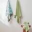Amrapur 6-Piece Yarn Dyed Organic Vines Jacquard/Solid Ultra Soft 550GSM 100% Combed Cotton Towel Set 2 Badetücher, 2 Handtücher, 2 Waschlappen, Baumwolle, Salbei, Standard