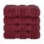 American Soft Linen Luxus-Waschlappen für Badezimmer, 100 % Baumwolle, 4-teiliges türkisches Waschlappen-Set, 33 x 33 cm, weiche Lappen für Körper und Gesicht, Bordeaux