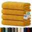 Blumtal Premium Frottier Handtücher Set 4 teilig 100% Baumwolle - Oeko-TEX zertifizierte Badetücher 70x140 cm (4X) - saugstarke Handtücher waschbar 60 °C - Duschhandtuch 70x140 Gelb