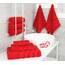 American Soft Linen Luxuriöses 6-teiliges Handtuch-Set, 2 Badetücher, 2 Handtücher, 2 Waschlappen, 600 g/m², 100% Baumwolle, türkische Handtücher für Badezimmer, Rot