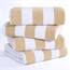 American Soft Linen Cabana gestreifte Strandtücher, 76,2 x 152,4 cm, 4 Stück, übergroße Pool-Handtücher, schnelltrocknend, sandfrei, Beige