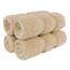 American Soft Linen Luxus-Waschlappen für Badezimmer, 600 g/m², 100% Baumwolle, 4-teiliges türkisches Waschlappen-Set, 33 x 33 cm, weiche Lappen für Körper und Gesicht, Beige