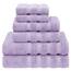 American Soft Linen Luxuriöses 6-teiliges Handtuch-Set, 2 Badetücher, 2 Handtücher, 2 Waschlappen, 100% Baumwolle, türkische Handtücher für Badezimmer, lila Handtuch-Sets