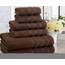 American Soft Linen, Handtuch-Set, 100% türkische Baumwolle, 6-teilig, saugfähig, langlebig, weich und flauschig, für Hotel- und Spa-Badetücher, 610 g/m², 2 Badetücher (Badwäsche-Set, braun)