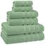 American Soft Linen, Handtuch-Set, 100% türkische Baumwolle, 6-teilig, saugfähig, langlebig, weich und flauschig, für Hotel- und Spa-Badetücher, 610 g/m², 2 Badetücher (Badwäsche-Set, Salbeigrün)