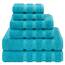 American Soft Linen Luxuriöses 6-teiliges Handtuch-Set, 2 Badetücher, 2 Handtücher, 2 Waschlappen, 100% türkische Baumwolle, Handtücher für Badezimmer, Aqua Blue Handtuch-Sets