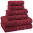 Premium, Luxus Hotel & Spa, 6-teiliges Handtuch-Set, Türkisch Handtücher, Baumwolle für maximale Weichheit und Saugkraft von American Weich, [Worth 78.95] Modern 27Wx54L, 16Wx28L, 13Wx13L Bordeaux
