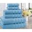 American Soft Linen 100% Türkische Carde Baumwolle 6-teiliges Handtuch-Set, 560 GSM Handtücher für Badezimmer, Superweich, 2 Badetücher, 2 Handtücher, 2 Waschlappen, Hellblau