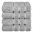 American Soft Linen Luxus-Handtuch-Set für Badezimmer und Küche - 4-teilig, 100% Baumwolle, Türkisch, 600 g/m², Hellgrau
