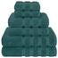 American Soft Linen Luxuriöses 6-teiliges Handtuch-Set, 2 Badetücher, 2 Handtücher, 2 Waschlappen, 100% Baumwolle, türkische Handtücher für Badezimmer, Blaugrün