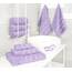 American Soft Linen Luxuriöses 6-teiliges Handtuch-Set, 2 Badetücher, 2 Handtücher, 2 Waschlappen, 100% Baumwolle, türkische Handtücher für Badezimmer, lila Handtuch-Sets