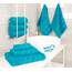 American Soft Linen Luxuriöses 6-teiliges Handtuch-Set, 2 Badetücher, 2 Handtücher, 2 Waschlappen, 100% türkische Baumwolle, Handtücher für Badezimmer, Aqua Blue Handtuch-Sets