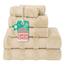 American Soft Linen Salem Türkisches Badetuch-Set, 100% Baumwolle, 600 g/m², 6 Stück Handtücher für Badezimmer, 2 Badetücher, 2 Handtücher, 2 Waschlappen, Beige