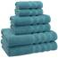 American Soft Linen, Handtuch-Set, 100% türkische Baumwolle, 6-teilig, saugfähig, langlebig, weich und flauschig, für Hotel- und Spa-Badetücher, 610 g/m², 2 Badetücher, (Badwäsche-Set, Kolonialblau)