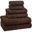 American Soft Linen, Handtuch-Set, 100% türkische Baumwolle, 6-teilig, saugfähig, langlebig, weich und flauschig, für Hotel- und Spa-Badetücher, 610 g/m², 2 Badetücher (Badwäsche-Set, braun)