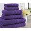 American Soft Linen Handtuch-Set, 100% türkische Carde-Baumwolle, 6-teilig, 560 g/m² Handtücher für Badezimmer, superweich, 2 Badetücher, 2 Handtücher, 2 Waschlappen, Rich Purple