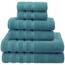 American Soft Linen, Handtuch-Set, 100% türkische Baumwolle, 6-teilig, saugfähig, langlebig, weich und flauschig, für Hotel- und Spa-Badetücher, 610 g/m², 2 Badetücher, (Badwäsche-Set, Kolonialblau)