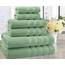 American Soft Linen, Handtuch-Set, 100% türkische Baumwolle, 6-teilig, saugfähig, langlebig, weich und flauschig, für Hotel- und Spa-Badetücher, 610 g/m², 2 Badetücher (Badwäsche-Set, Salbeigrün)