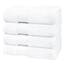 American Soft Linen Salem Waschlappen-Sets, 4-teilig, luxuriös, 600 g/m², 100 % Baumwolle, Waschlappen für Badezimmer, 33 x 33 cm, hochwertige Handtücher, Weiß