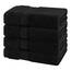 American Soft Linen Salem 4-teilige Waschlappen-Sets, Luxuriöse 100% Baumwolle für Badezimmer, 33 x 33 cm, Premium-Qualität, Schwarz