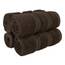 American Soft Linen Luxus-Waschlappen für Badezimmer, 600 g/m², 100 % Baumwolle, 4-teiliges türkisches Waschlappen-Set, 33 x 33 cm, weiche Lappen für Körper und Gesicht, Braun