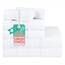 American Soft Linen Salem Türkisches Badetuch-Set, 100% Baumwolle, 600 g/m², 6 Stück Handtücher für Badezimmer, 2 Badetücher, 2 Handtücher, 2 Waschlappen, Weiß