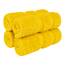 American Soft Linen Luxus-Waschlappen für Badezimmer, 600 g/m², 100 % Baumwolle, 4-teiliges türkisches Waschlappen-Set, 33 x 33 cm, weiche Lappen für Körper und Gesicht, Gelb