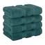 American Soft Linen Luxus-Waschlappen für Badezimmer, 100 % Baumwolle, 4-teiliges türkisches Waschlappen-Set, 33 x 33 cm, weiche Lappen für Körper und Gesicht, Blaugrün