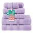 American Soft Linen Salem Türkisches Badetuch-Set, 100% Baumwolle, 600 g/m², 6 Stück Handtücher für Badezimmer, 2 Badetücher, 2 Handtücher, 2 Waschlappen, Flieder