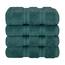American Soft Linen Luxus-Waschlappen für Badezimmer, 100 % Baumwolle, 4-teiliges türkisches Waschlappen-Set, 33 x 33 cm, weiche Lappen für Körper und Gesicht, Blaugrün