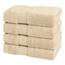 American Soft Linen Salem Waschlappen-Sets, 4-teilig, luxuriös, 600 g/m², 100 % Baumwolle, Waschlappen für Badezimmer, 33 x 33 cm, hochwertige Handtücher, Beige