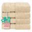 American Soft Linen Salem Waschlappen-Sets, 4-teilig, luxuriös, 600 g/m², 100 % Baumwolle, Waschlappen für Badezimmer, 33 x 33 cm, hochwertige Handtücher, Beige
