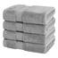 American Soft Linen Salem Waschlappen-Sets, 4-teilig, luxuriös, 600 g/m², 100 % Baumwolle, Waschlappen für Badezimmer, 33 x 33 cm, hochwertige Handtücher, Hellgrau