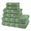 American Soft Linen Salem Türkisches Badetuch-Set, 100% Baumwolle, 600 g/m², 6 Stück Handtücher für Badezimmer, 2 Badetücher, 2 Handtücher, 2 Waschlappen, Salbeigrün